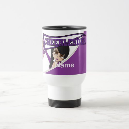 Purple Personalize Cheerleader Mugs