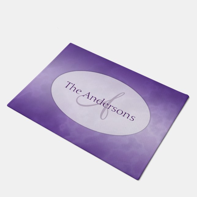 Purple Personalized 18x24 Doormat (Angled)