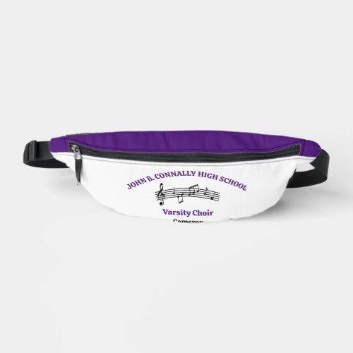 Purple Personalized Choir Singer Music Notes Fanny Pack