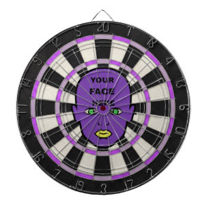 Purple Personalized Dart Board – Add Your Face