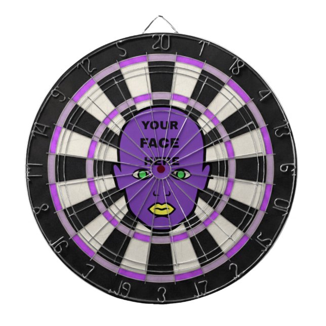 Purple Personalized Dart Board – Add Your Face (Front)