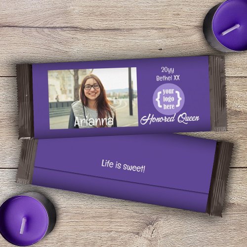 Purple Personalized DIY Photo Candy Bar Wrapper