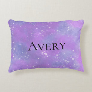 Purple Personalized Fantasy Princess Girly Accent Pillow