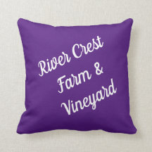 Purple Personalized Farm or Ranch Throw Pillow