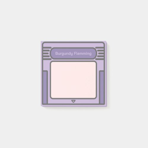 Purple Personalized Game Cartridge Notes