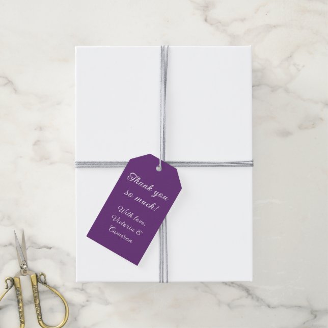 Purple Personalized Gift Tags (With Twine)