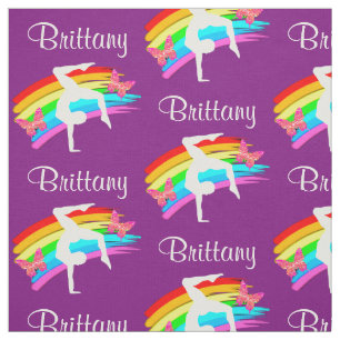 PURPLE PERSONALIZED GYMNASTICS FABRIC