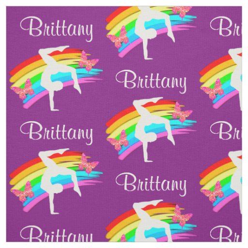 PURPLE PERSONALIZED GYMNASTICS FABRIC