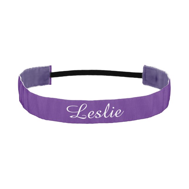 Purple Personalized Head Band (Front)