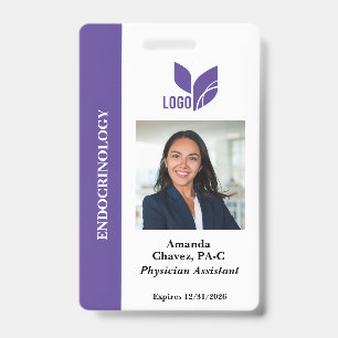 Purple Personalized ID Employee Badge