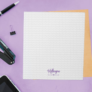 Purple Personalized Knit Stitch Notepad