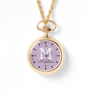 Purple Personalized Monogram Watch