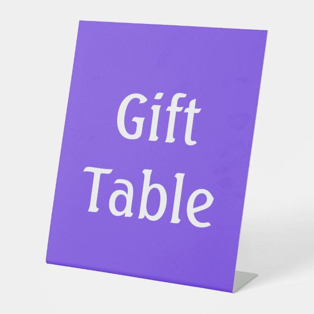 Purple Personalized Pedestal Sign (Front)