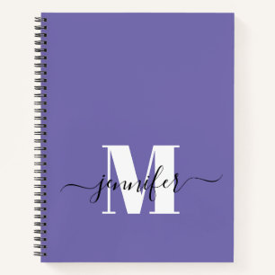 Purple Personalized Sketchbook Monogram Name Notebook