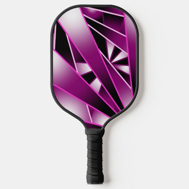 Purple Perspective Gradient Color Fill Drawing Pickleball Paddle (Front)