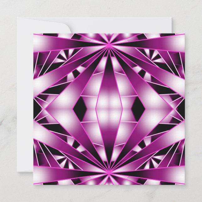 Purple Perspective Gradient Color Filled Drawing  Holiday Card (Front)
