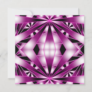 Purple Perspective Gradient Color Filled Drawing Holiday Card