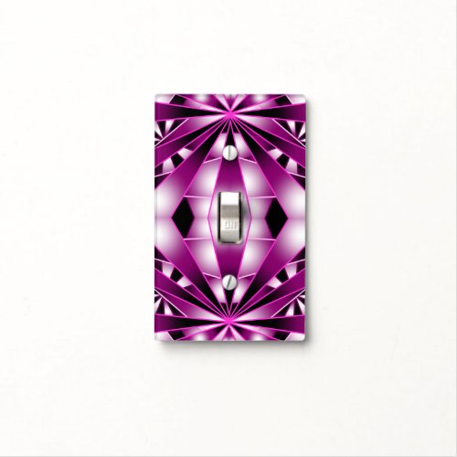 Purple Perspective Gradient Color Filled Drawing  Light Switch Cover