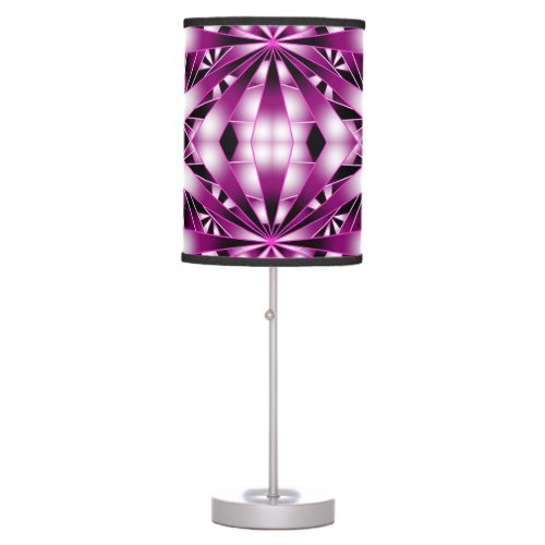 Purple Perspective Gradient Color Filled Drawing  Table Lamp