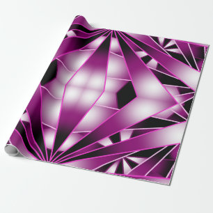 Purple Perspective Gradient Color Filled Drawing  Wrapping Paper