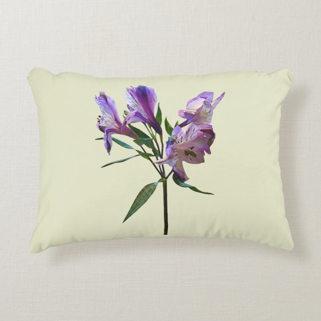 Purple Peruvian Lily Accent Pillow (Front)