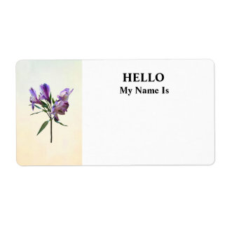 Purple Peruvian Lily Label
