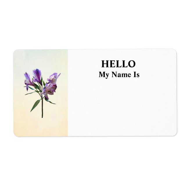 Purple Peruvian Lily Label (Front)