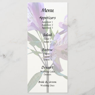 Purple Peruvian Lily Menu