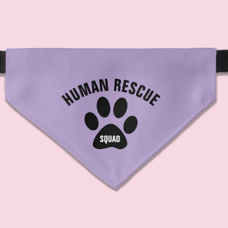 Purple Pet Cat Human Rescue Squad Pet Bandana Collar