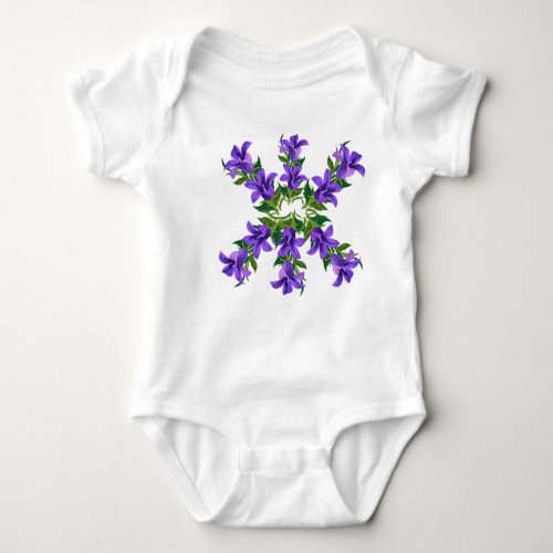 Purple Petal Elegance  Baby Bodysuit