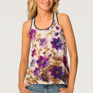 Purple Petal Fantasy  Tank Top