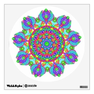 Purple Petal Mandala Boho Wall Decal