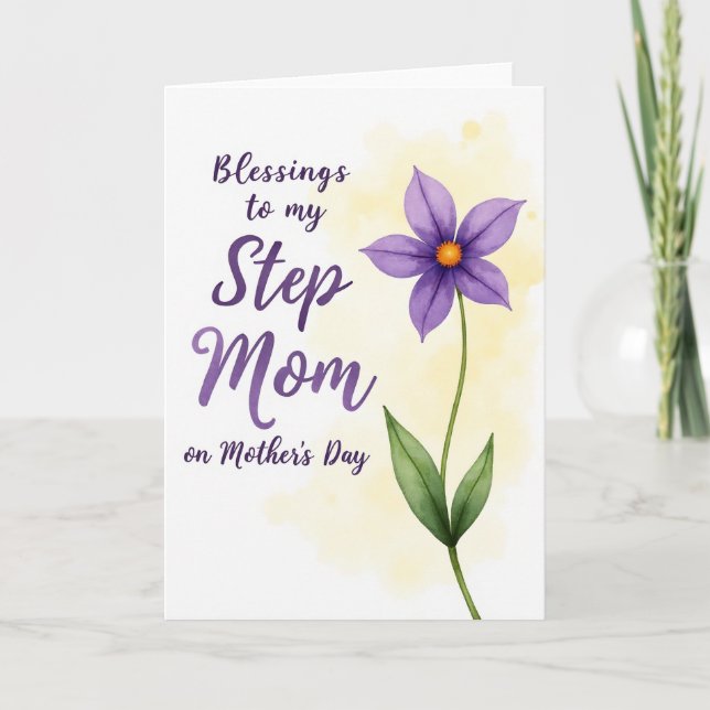 Purple Petal Mothers Love Card (Front)