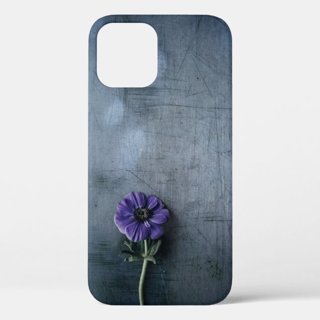 Purple petaled flower on gray surface Case-Mate iPhone case (Back)