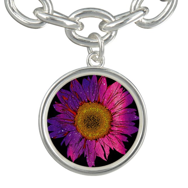 Purple Petaled Sunflower Bracelet (Design)