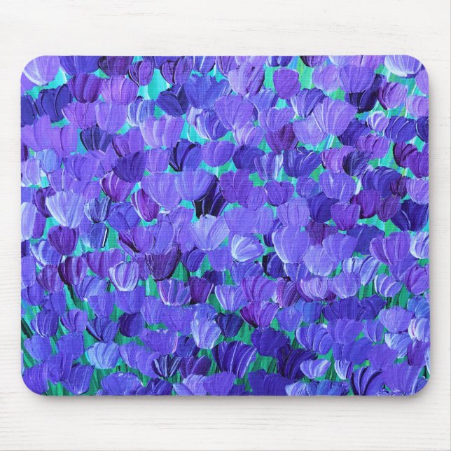 Purple Petals Mouse Pad (Front)