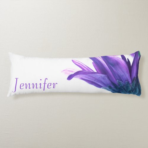 Purple Petals Personalized Body Pillow