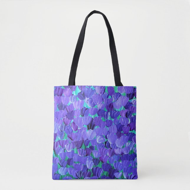 Purple Petals Tote Bag (Front)