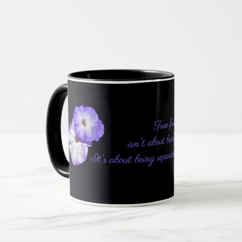 Purple Petunia Friendship Coffee Mug