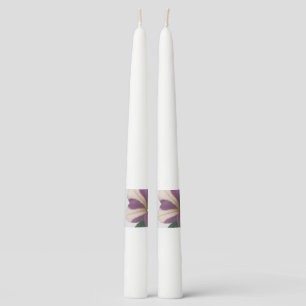 Purple petunia funeral memorial taper candle