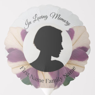 Purple petunia memorial balloon