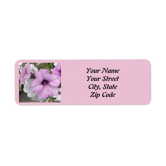 Purple Petunia Photography Label (Front)