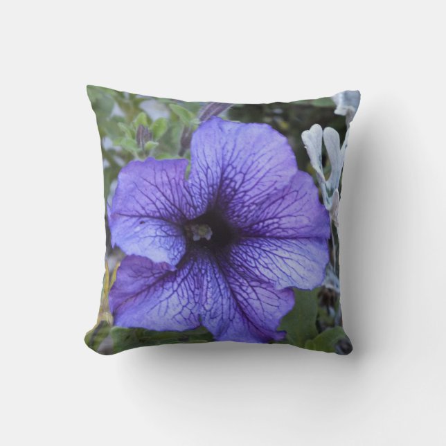 Purple Petunia Pillow (Front)