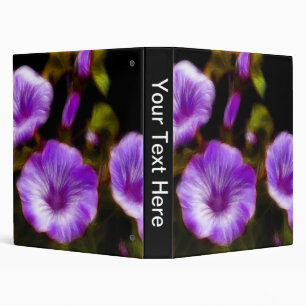 Purple Petunias 3 Ring Binder
