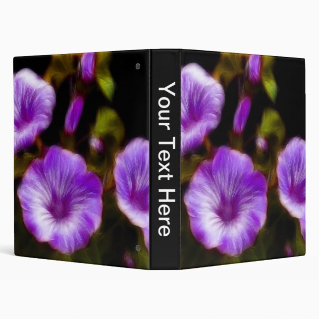 Purple Petunias 3 Ring Binder (Background)