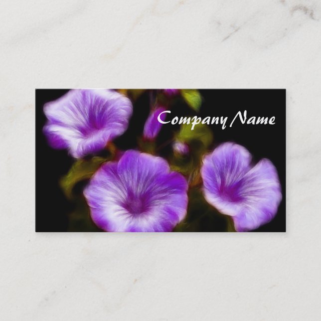 Purple Petunias Business Card (Front)