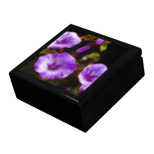 Purple Petunias Jewelry Box (Side)