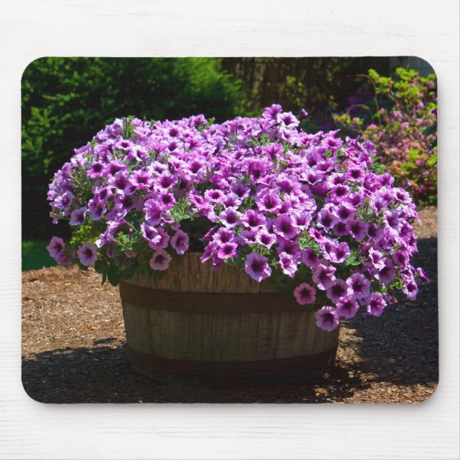 Purple Petunias Mousepad (Front)