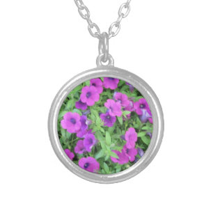 Purple Petunias Necklace
