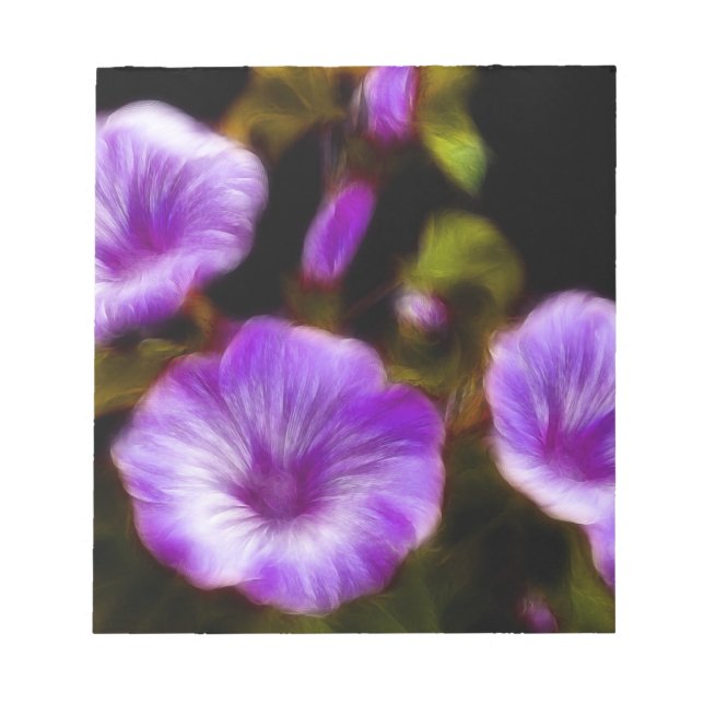 Purple Petunias Notepad (Front)